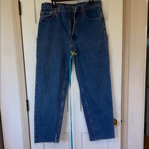 Levi's 550 36x30 Relaxed Fit Tapered Leg Men's Jeans raw Medium Wash Denim Blue